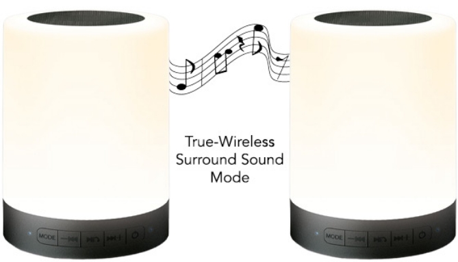 Picture 4 of Light-Up Touch Speaker with True Wireless Mode