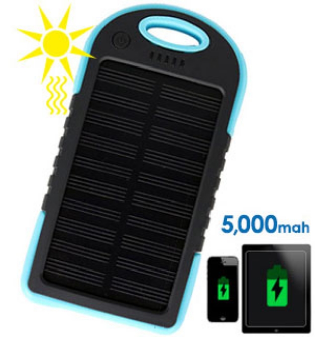 Picture 1 of 5000mah Solar Power Bank with Flashlight