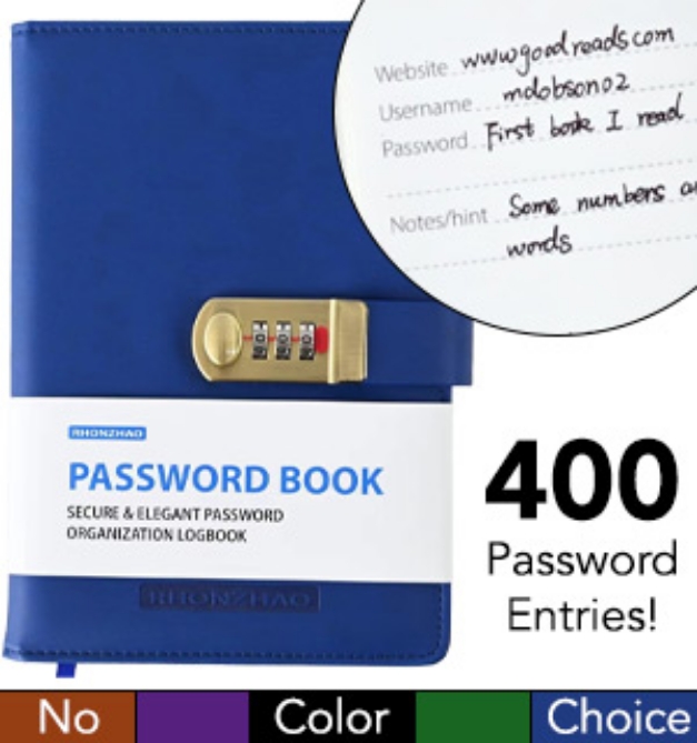 Picture 1 of LogGuard Book with Combo Lock: Your Password Protector