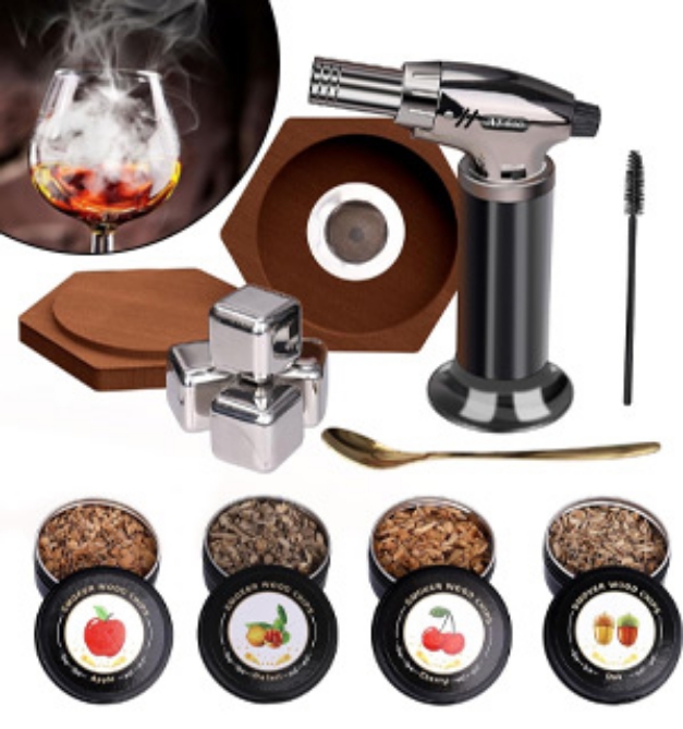 Picture 1 of Luxury Cocktail Smoker Kit with Butane Torch