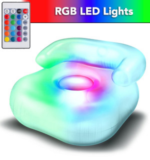 Picture 1 of LED Inflatable Lounge Chair with Remote