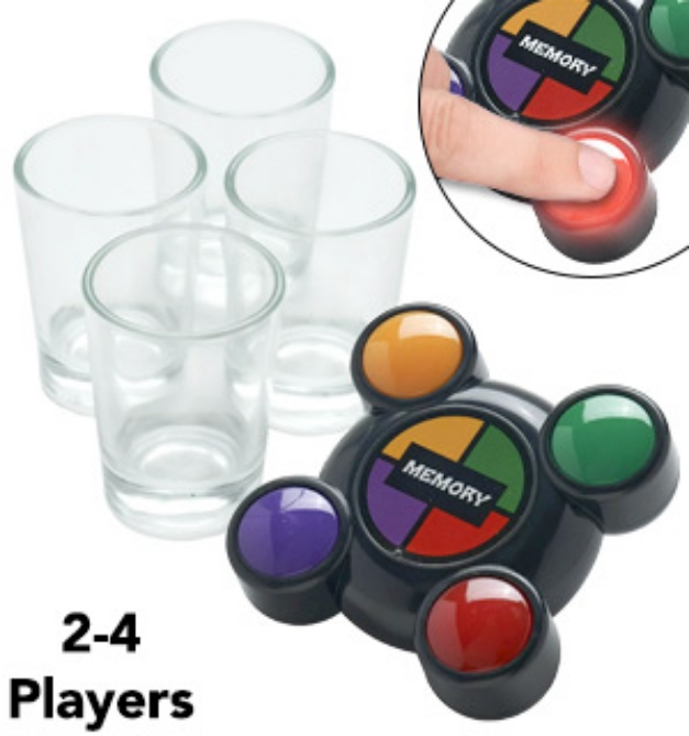 Picture 1 of 4-Pack Premium Shot Glasses with FREE Memory Game