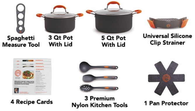 Picture 2 of MasterChef 10-Piece Pasta, Soup, and Stew Cookware Set