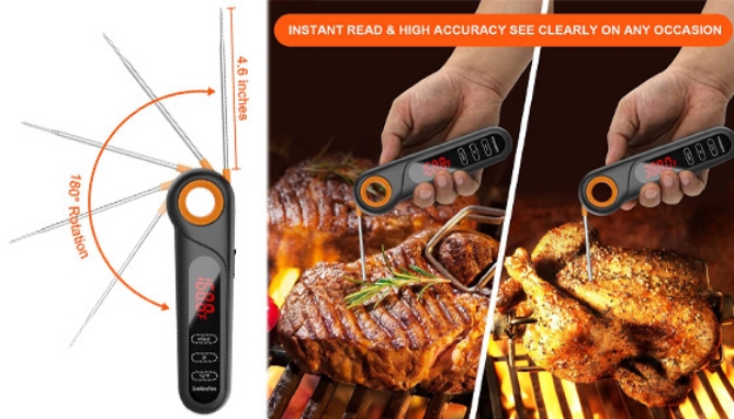 Click to view picture 2 of Deluxe Digital Food Thermometer