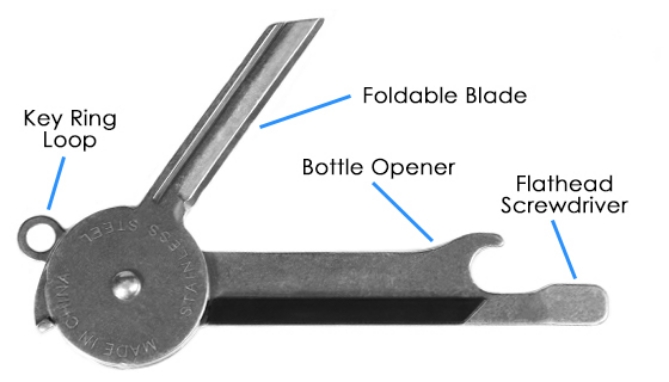 Picture 4 of 3-in-1 Key Knife Multitool