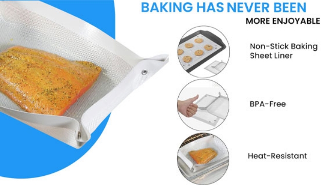 Click to view picture 5 of 2-in-1 Silicone Baking Mat and Leakproof Pan