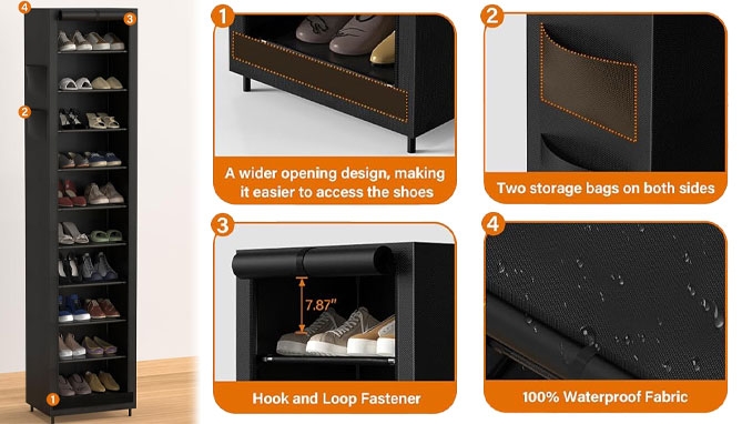 Click to view picture 3 of Adjustable Portable Closet/Shoe Organizer