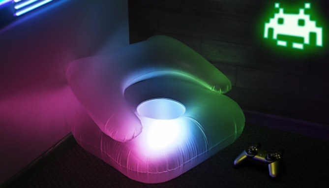 Picture 4 of LED Inflatable Lounge Chair with Remote (Dented Packaging)