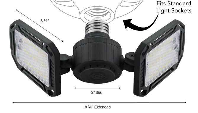 Click to view picture 4 of Double Panel Folding Ceiling Light - 2,000 Lumens