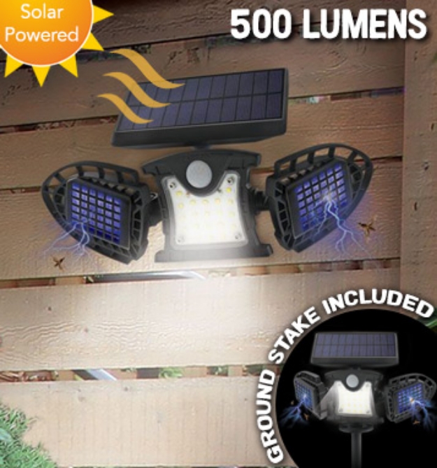 Picture 1 of Solar Bug Zapper Stake Light With Motion And Light Sensors