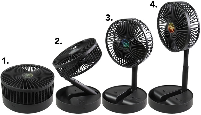 Picture 3 of Rechargeable, Portable Foldable Fan: Use it Anywhere!