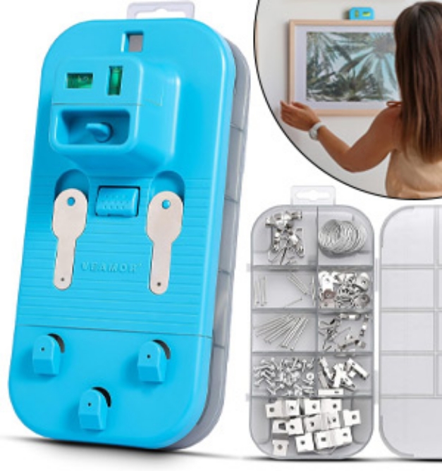 Picture 1 of All In One Picture Hanging Kit With 100+ Hardware Pcs (Dented Packaging)