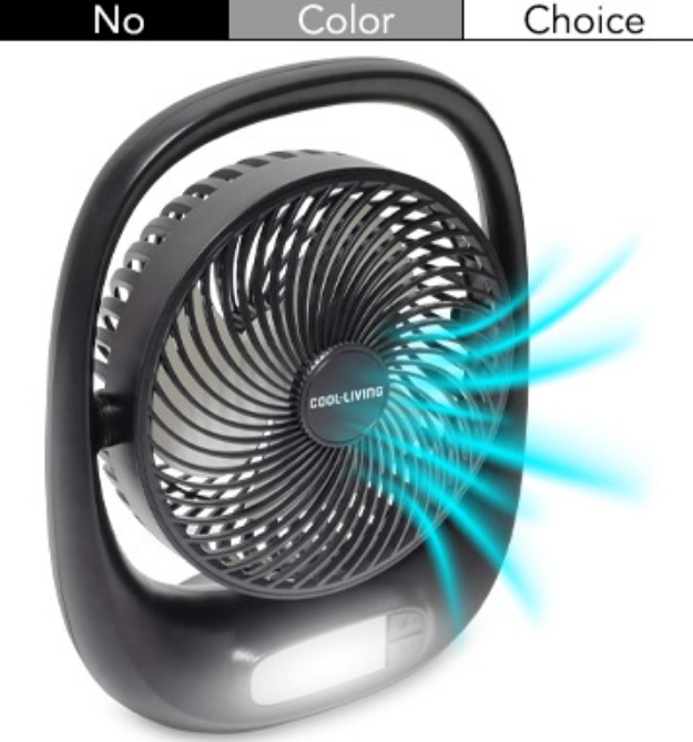 Picture 1 of Lightweight and Portable, Adjustable, Rechargeable Fan With LED Light