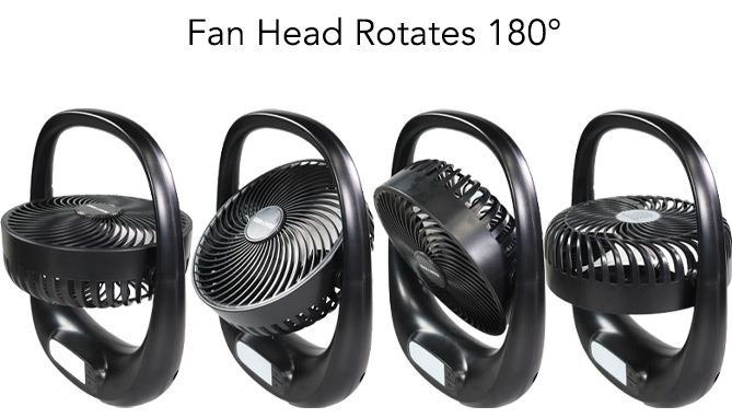 Click to view picture 6 of Lightweight and Portable, Adjustable, Rechargeable Fan With LED Light