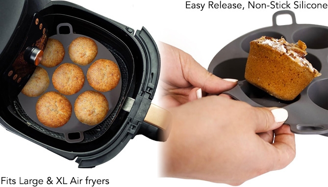 Picture 2 of Silicone Air Fryer Muffin Baking Pan Insert