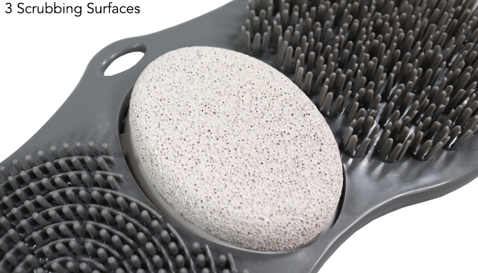 Click to view picture 2 of 2-in-1 Foot Scrubber Shower and Tub Pad