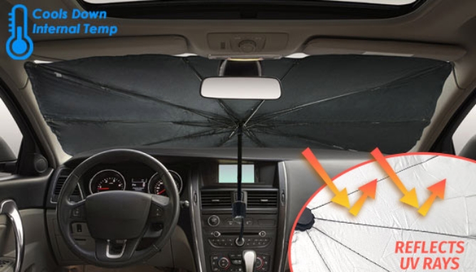 Picture 2 of Car Windshield Umbrella Buddy: The Ultimate Pop-Up Sunshade