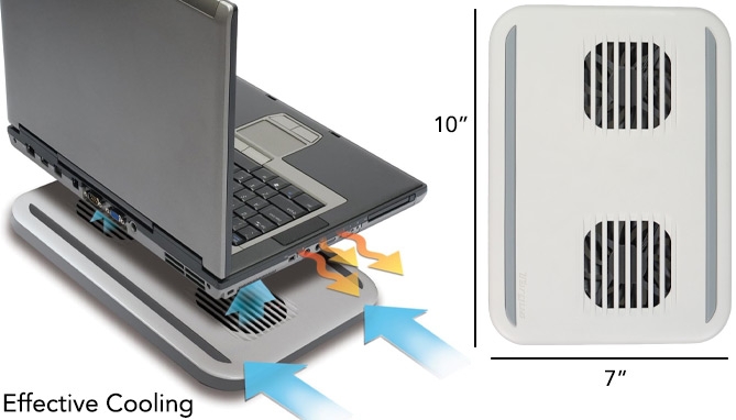 Click to view picture 3 of Targus Chill Mat for Netbook Style Laptops: Dual-Fan Design