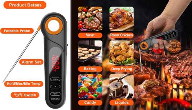 Click to view picture 3 of Deluxe Digital Food Thermometer