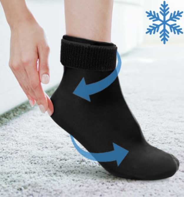 Picture 1 of Cold Therapy Ankle and Foot Gel Sock - 1 Pc