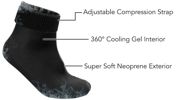 Click to view picture 2 of Cold Therapy Ankle and Foot Gel Sock - 1 Pc