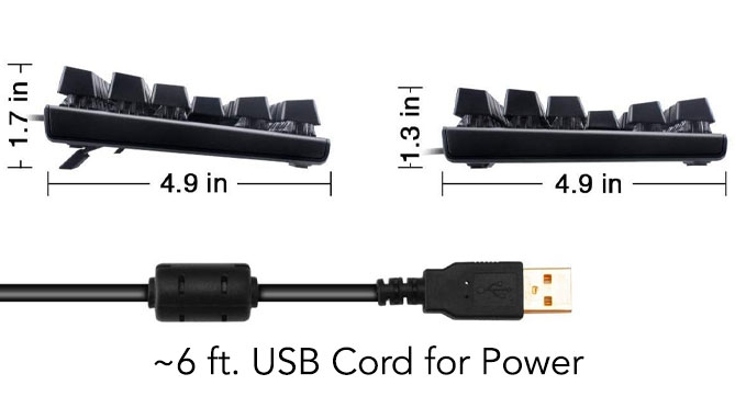 Click to view picture 6 of Mechanical Wired Computer Keyboard for Extra-Pleasant Typing