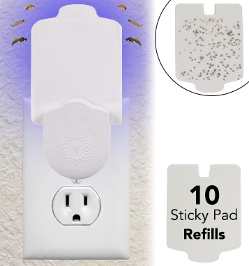 Indoor Plugin Flying Insect Trap with 10 Refill Pads