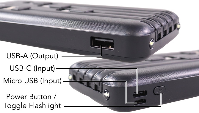 Picture 3 of 10,000mAh Multi Device Power Bank With Built In Cords