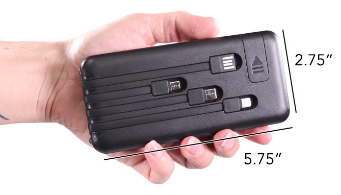 Click to view picture 7 of 10,000mAh Multi Device Power Bank With Built In Cords