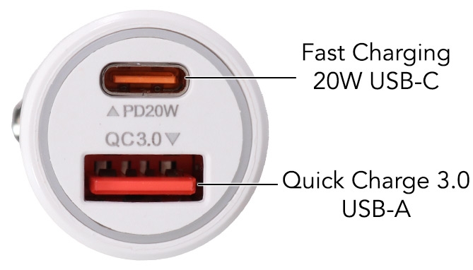 Click to view picture 4 of 36W PD Fast-Charging DC Car Adapter with USB-C