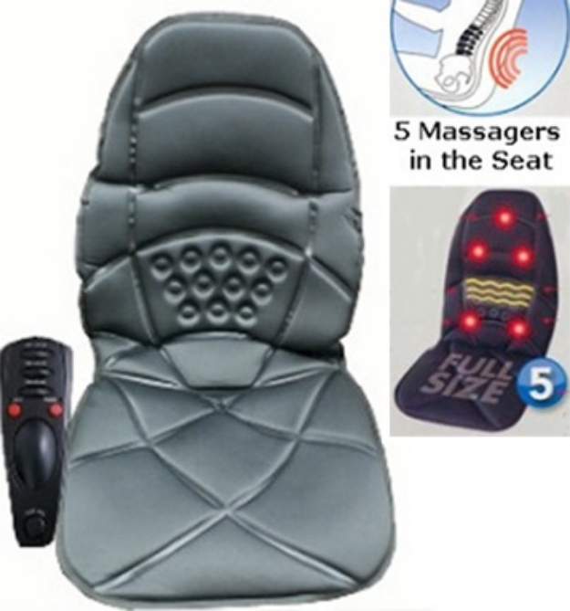 Picture 1 of 5 in 1 Massaging Cushion w/ Lumbar Support