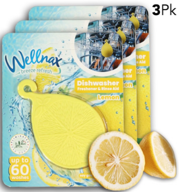 Picture 1 of Dishwasher Freshener and Rinse Aid: Lemon Scented 3-Pack