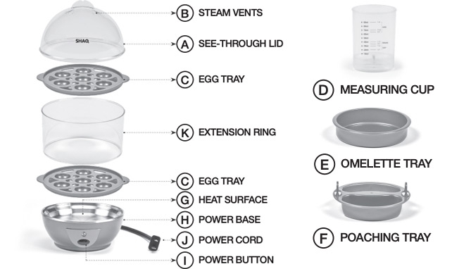 Click to view picture 5 of Shaq Egg Maker: The One-Touch Electric Egg Cooker