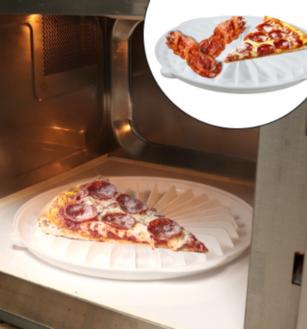 Picture 1 of The Microwave Crisper Tray For Pizza, Bacon, and Leftovers