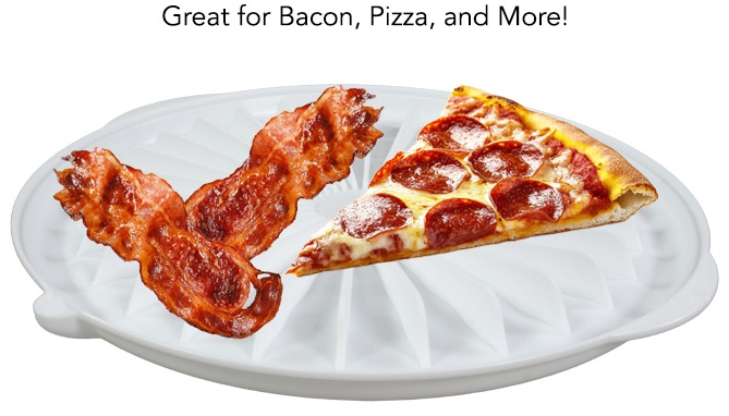 Click to view picture 2 of The Microwave Crisper Tray For Pizza, Bacon, and Leftovers