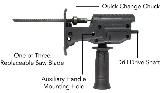 Click to view picture 3 of Ideaworks Reciprocating Saw Electric Drill Attachment