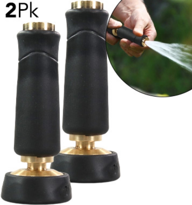 Picture 1 of The Power Stream Brass Hose Nozzles - 2 Pack