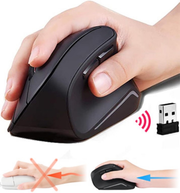 Picture 1 of Wireless Vertical Ergonomic Mouse by Velocifire