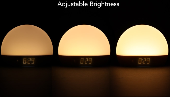 Picture 4 of Sunrise Alarm Clock with Soft LED Lights by Brookstone