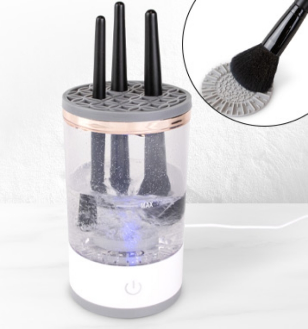 Picture 1 of Sonic Makeup Brush Cleaner and Holder: 4-in-1 Multifunction