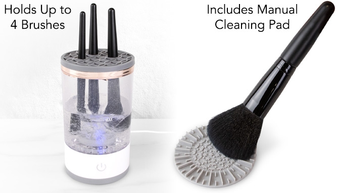 Picture 2 of Sonic Makeup Brush Cleaner and Holder: 4-in-1 Multifunction