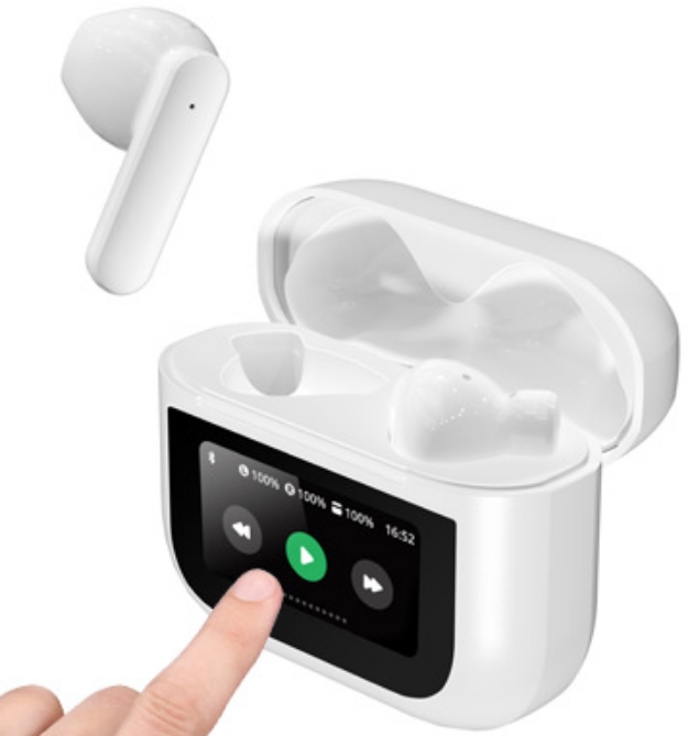 Picture 1 of True Wireless Earbuds with Touch Screen Smart Case