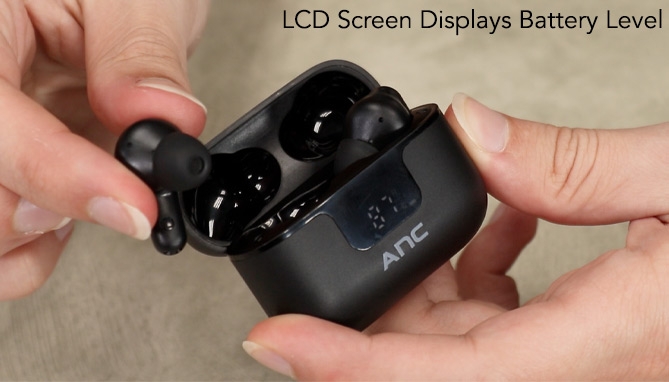 Click to view picture 6 of ANC True Wireless Stereo Earbuds with Digital Battery Display Case