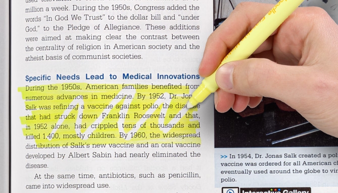 Click to view picture 2 of Set of 6 Erasable Highlighters