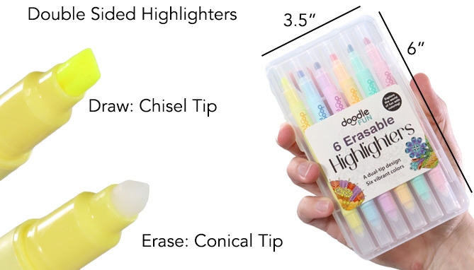 Click to view picture 4 of Set of 6 Erasable Highlighters