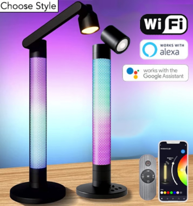 Picture 1 of Smart LED Lamp Compatible With Alexa And Google Assitant