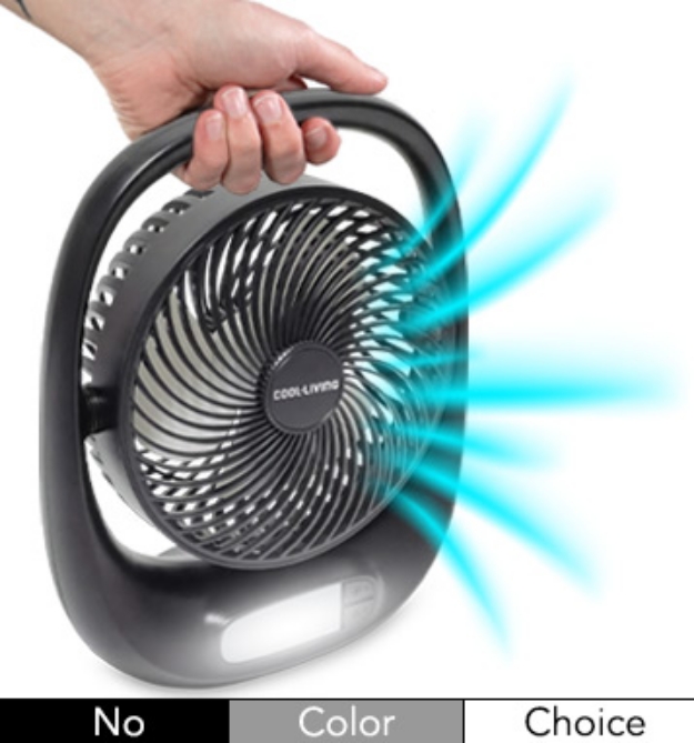 Picture 1 of Lightweight and Portable, Adjustable, Rechargeable Fan With LED Light