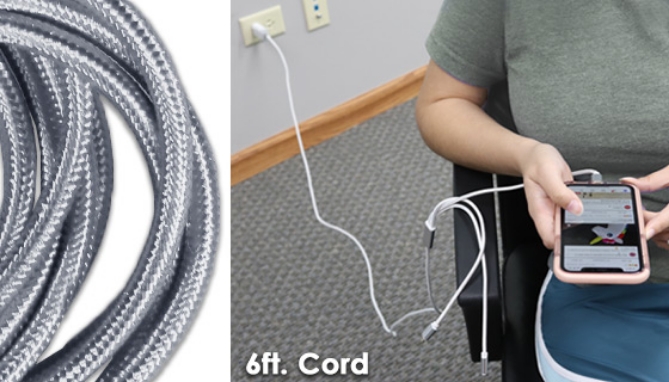 Click to view picture 5 of 6ft Braided 3-in-1 Multi Charging Cord: Android and iPhone-Ready