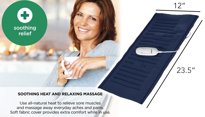 Picture 5 of ConairComfort 11.5" x 24" Massaging Heating Pad, Soothing Heat and Massage